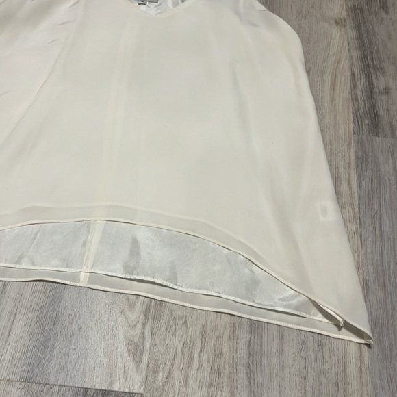 Mason Silk Lace Cream Flowing Tank Top Size 0 - Picture 6 of 8